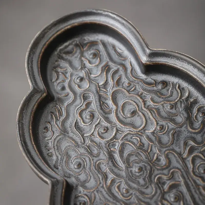 Large Embossed Ceramic Fruit Plate for Tea & Desserts - Image 10