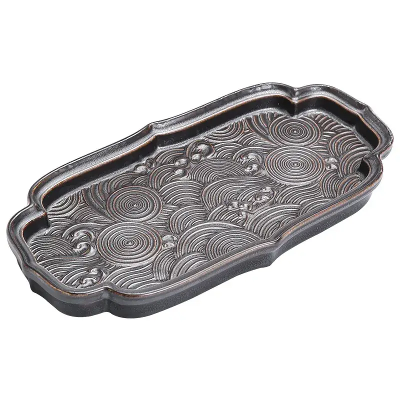 Large Embossed Ceramic Fruit Plate for Tea & Desserts - Image 11