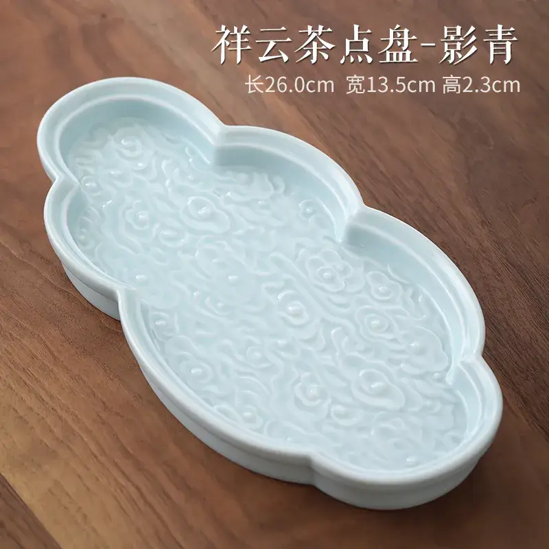 Large Embossed Ceramic Fruit Plate for Tea & Desserts - Image 5