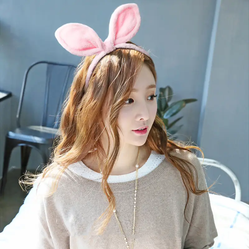 Plush Rabbit Ears Hair Band for Women