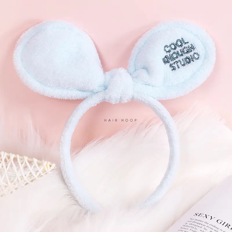 Plush Rabbit Ears Hair Band for Women