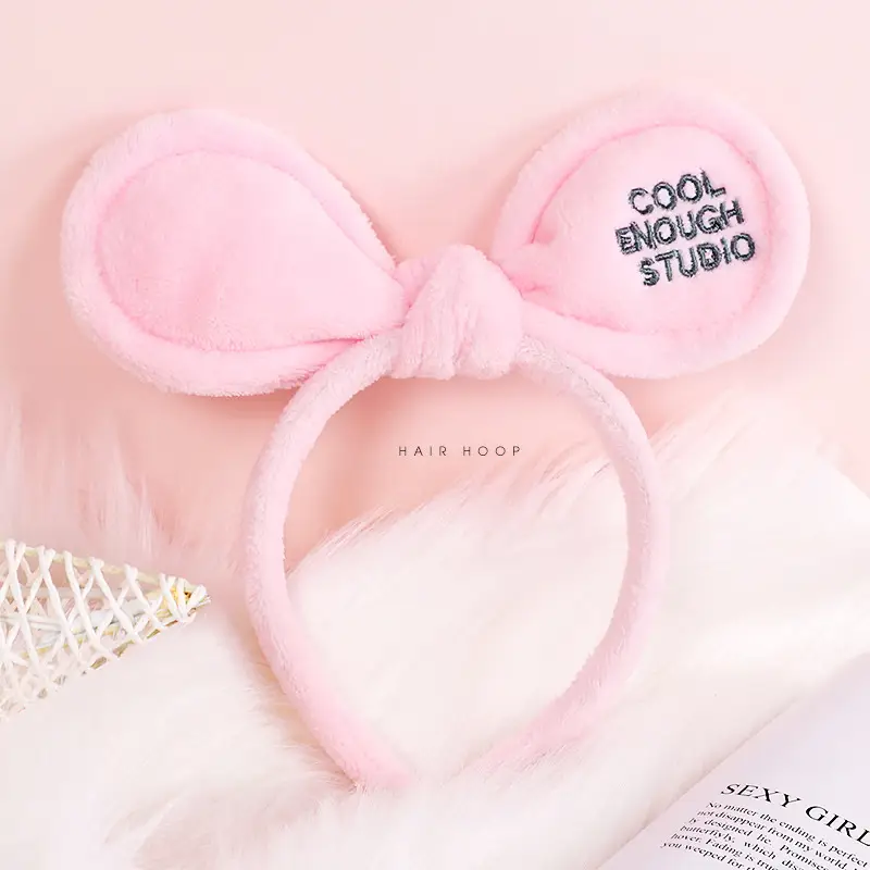 Plush Rabbit Ears Hair Band for Women