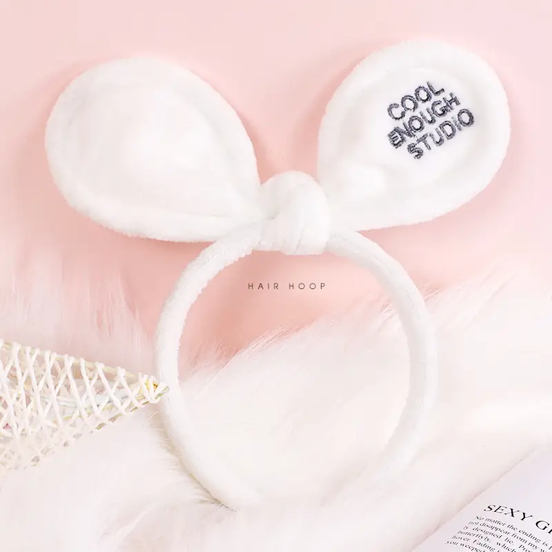 Plush Rabbit Ears Hair Band for Women