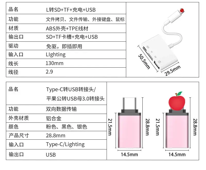 Two-In-One TypeC to USB 3.0 Adapter Silver — feature 10