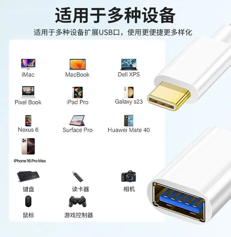 Two-In-One TypeC to USB 3.0 Adapter Silver — feature 17
