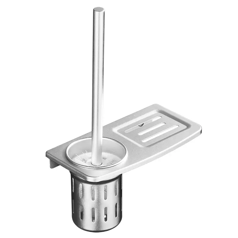 Aluminum Toilet Brush Holder Rack 33cm Storage Cup - Image 7