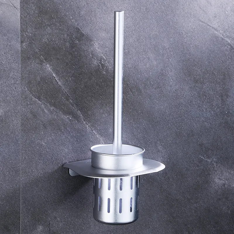 Small tray aluminum cup toilet brush holder [bright sand]]