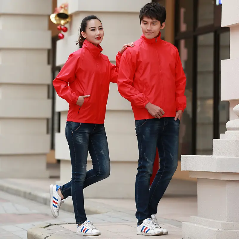Men Windproof Full Zip Jacket Yellow - Image 9