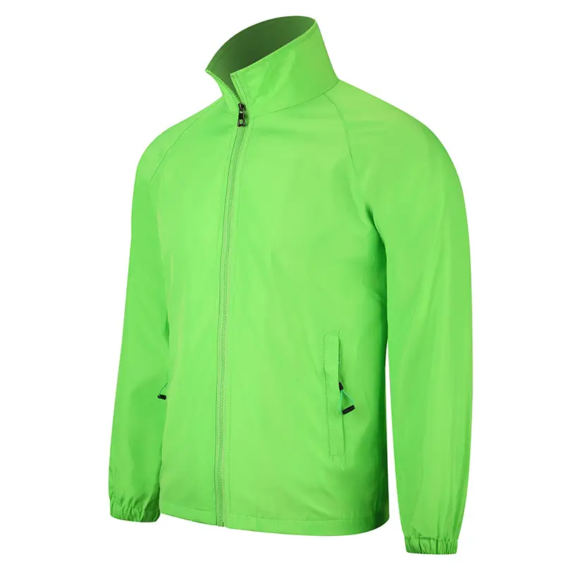 Men Windproof Full Zip Jacket Yellow - Image 11