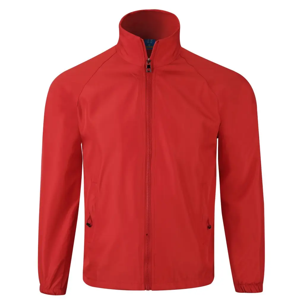 Men Windproof Full Zip Jacket Yellow - Image 2