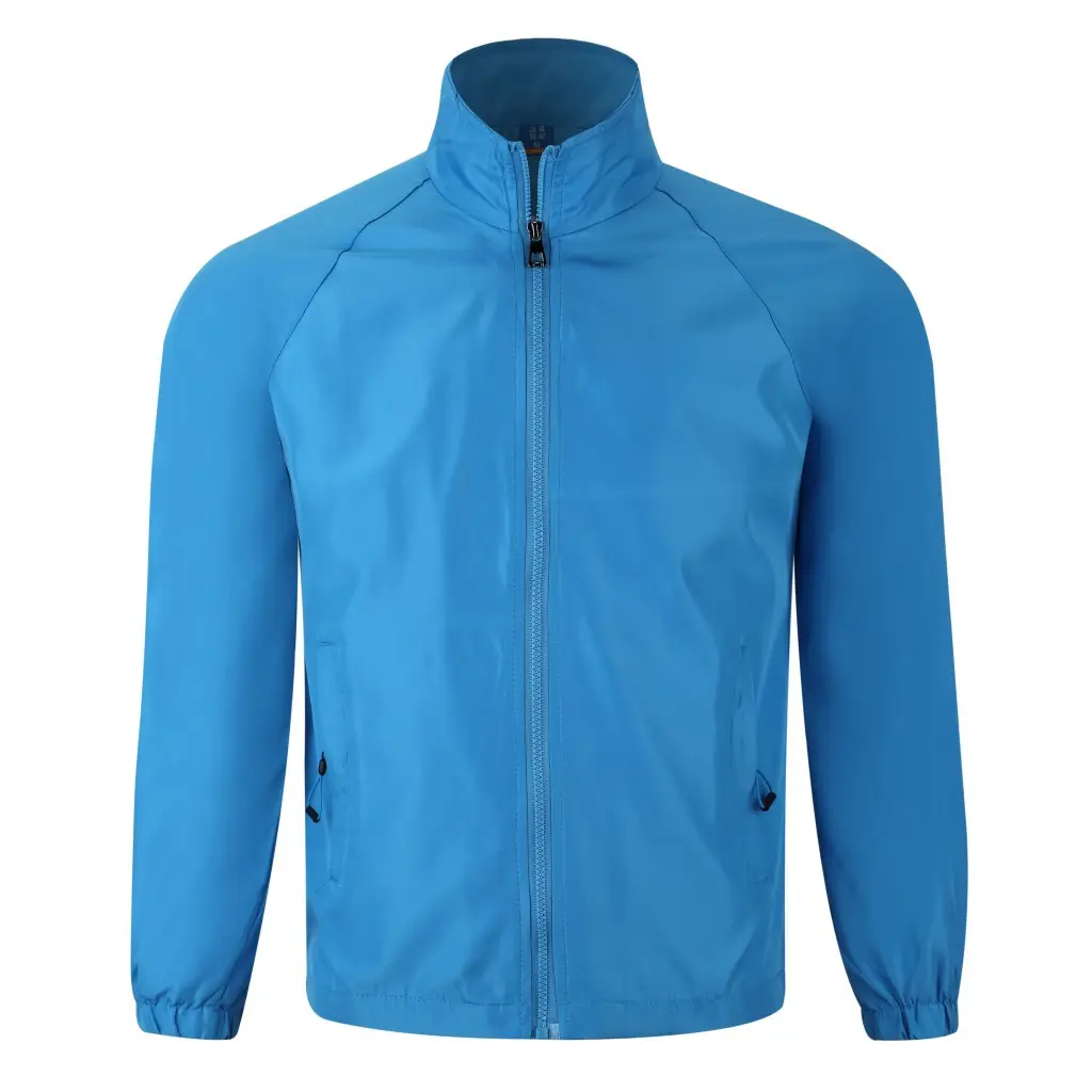 Men Windproof Full Zip Jacket Yellow - Image 5