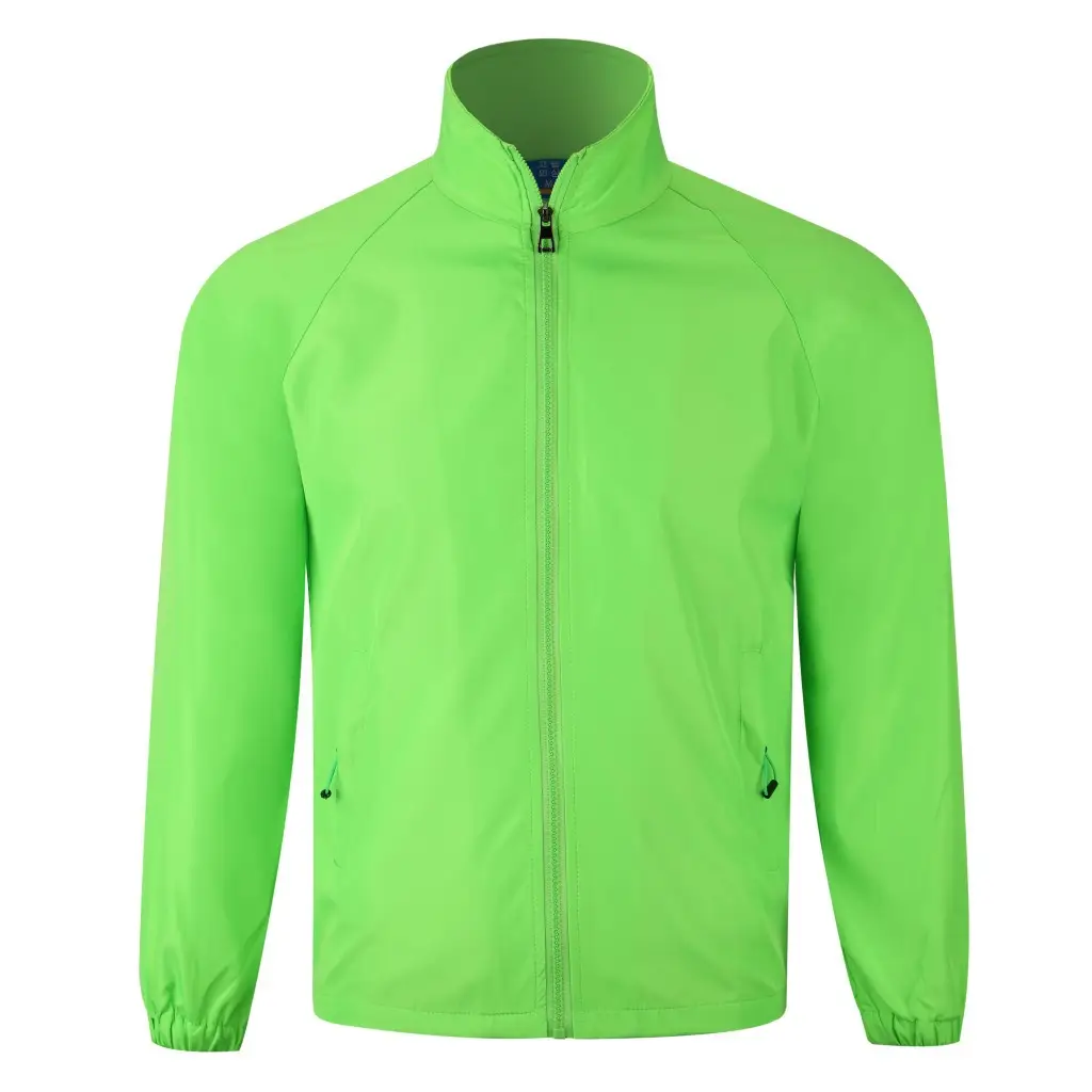 Men Windproof Full Zip Jacket Yellow - Image 6