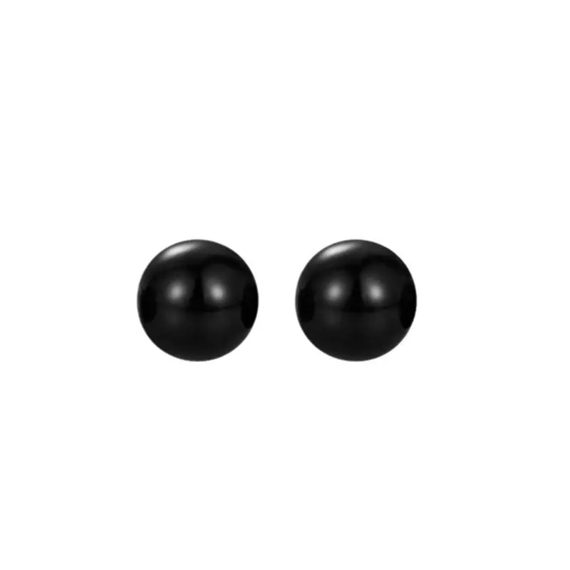 Xigu Earrings S925 Silver Round Bead Ball Fashion Men Women - Image 5