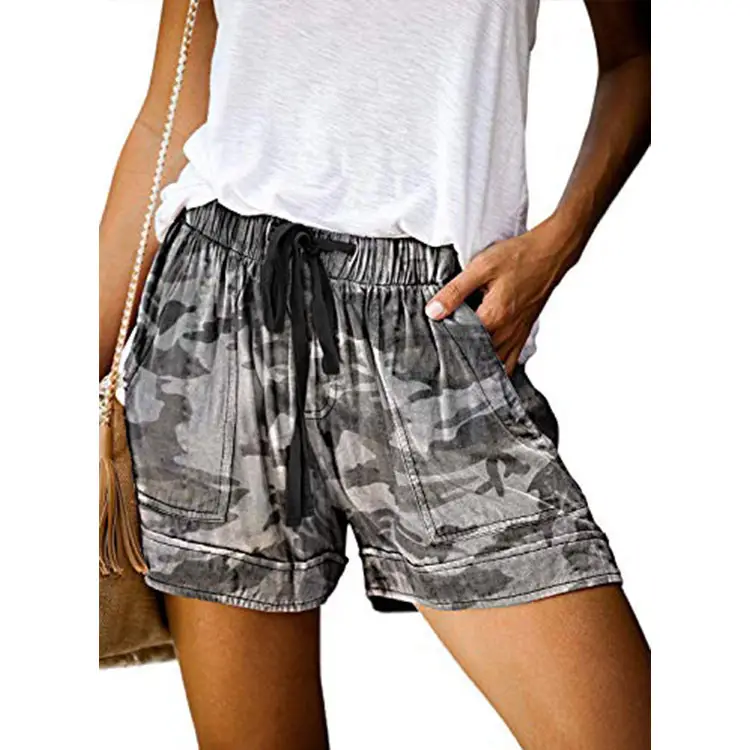 Women's 2023 Camouflage Elastic Waist Shorts - Image 14