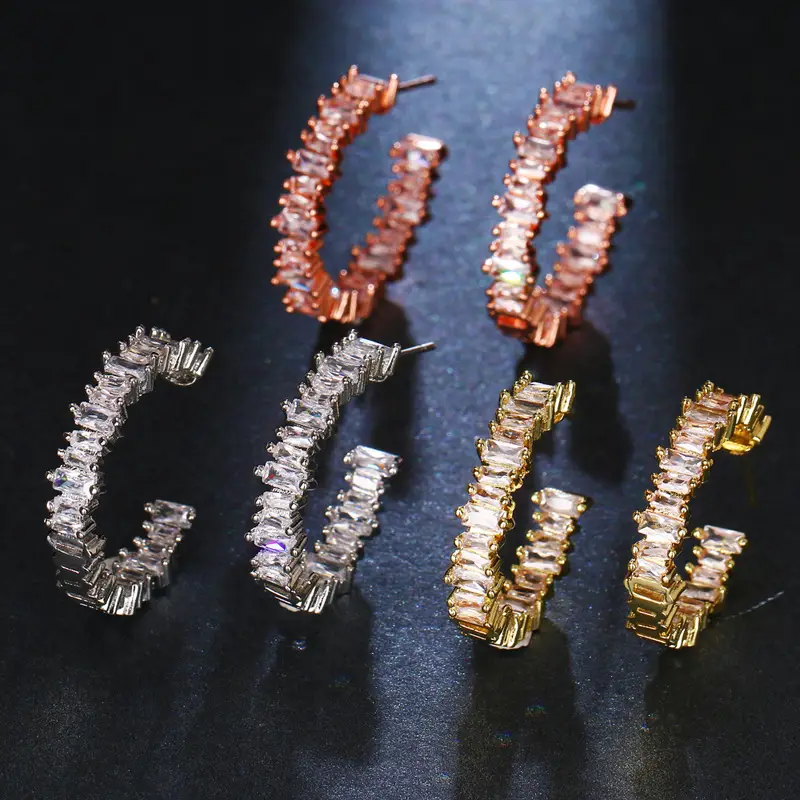AliExpress Exaggerated Zircon Earrings Gold Plated - Image 4