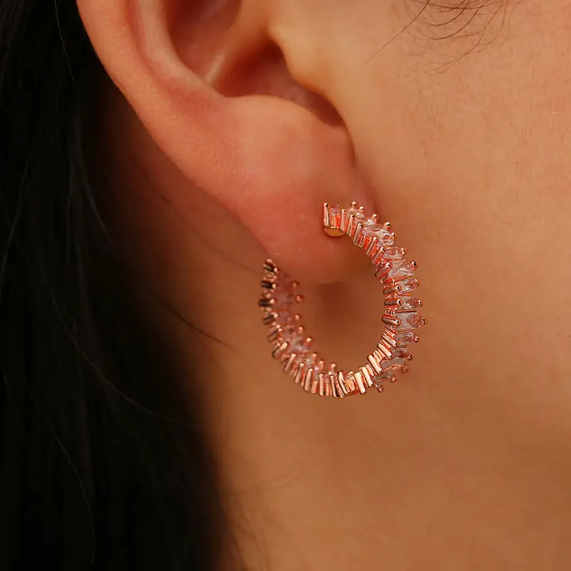 AliExpress Exaggerated Zircon Earrings Gold Plated - Image 6
