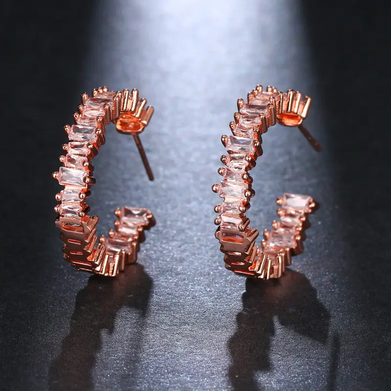 AliExpress Exaggerated Zircon Earrings Gold Plated - Image 3