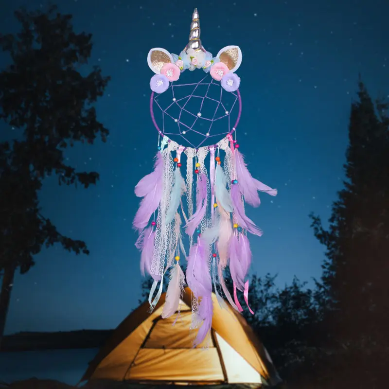 Insult Unicorn Dream Catcher Net Feather Wall Decoration - Image 14
