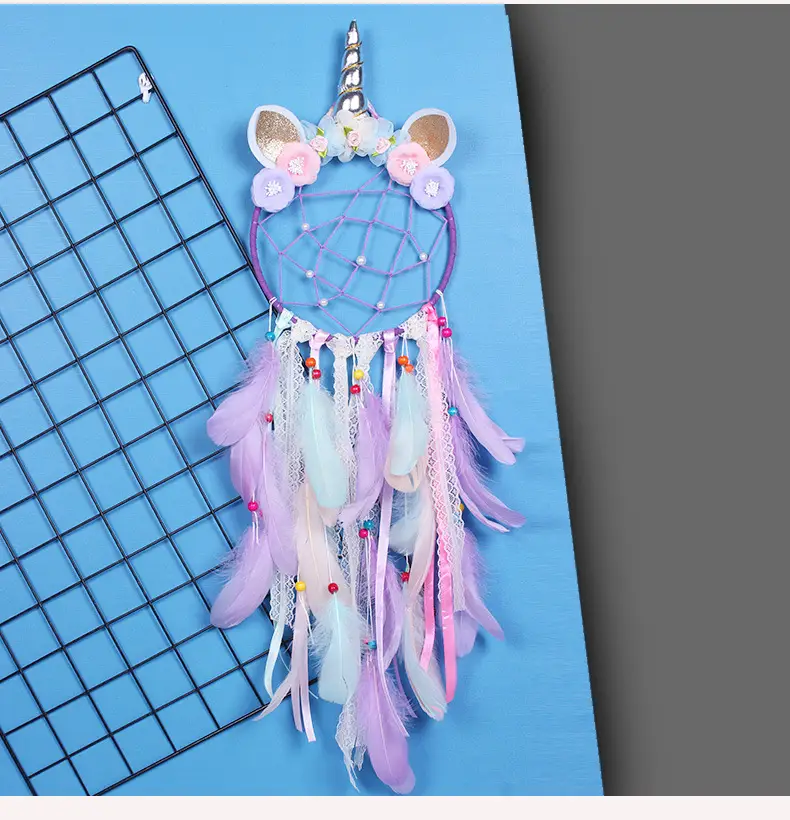 Insult Unicorn Dream Catcher Net Feather Wall Decoration — feature 14