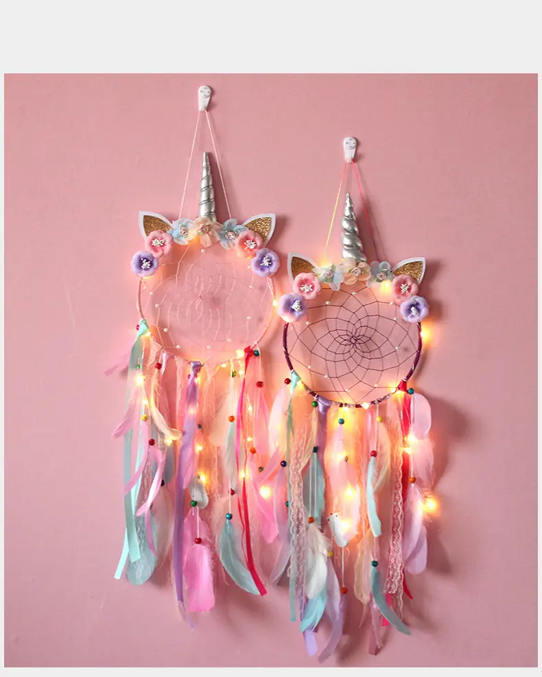 Insult Unicorn Dream Catcher Net Feather Wall Decoration — feature 15