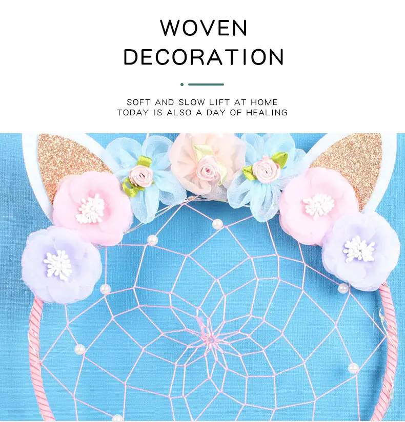 Insult Unicorn Dream Catcher Net Feather Wall Decoration — feature 5