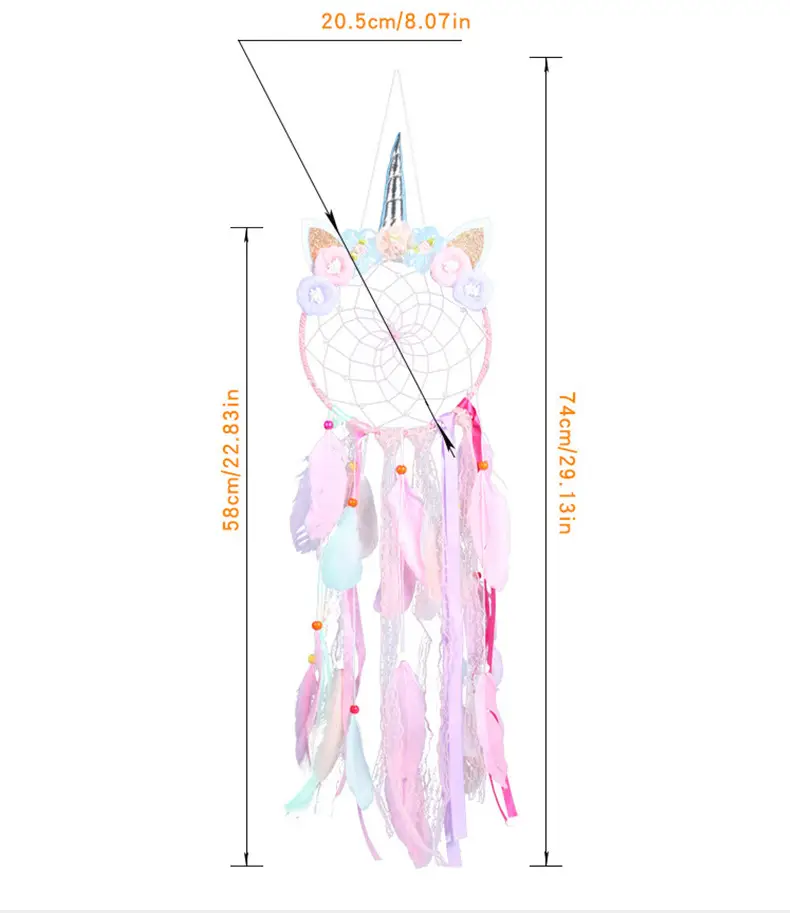Insult Unicorn Dream Catcher Net Feather Wall Decoration — feature 7