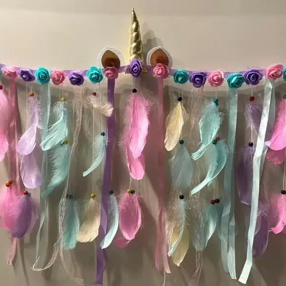 Insult Unicorn Dream Catcher Net Feather Wall Decoration - Image 11