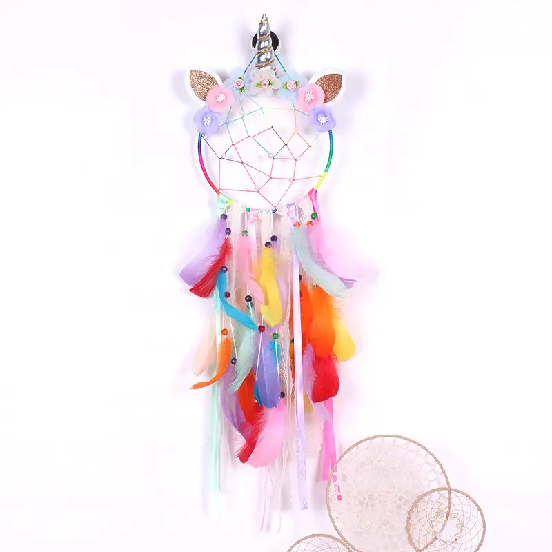 Insult Unicorn Dream Catcher Net Feather Wall Decoration - Image 5