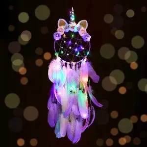 Insult Unicorn Dream Catcher Net Feather Wall Decoration - Image 7