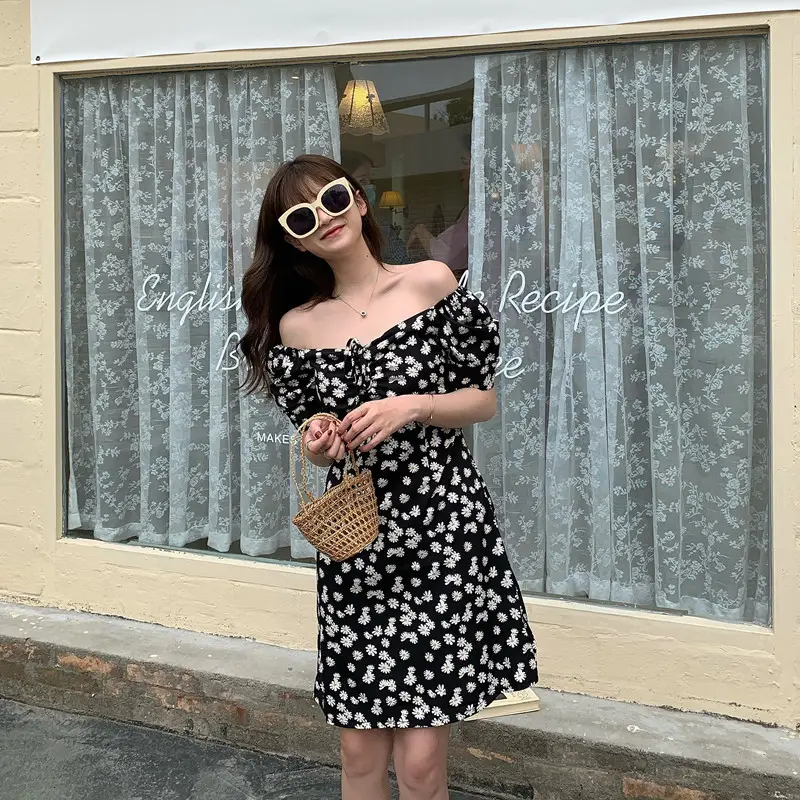 Xiaozouju Chiffon Dress Women Loose Waist Slimming - Image 5