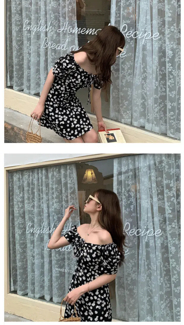 Xiaozouju Chiffon Dress Women Loose Waist Slimming — feature 11