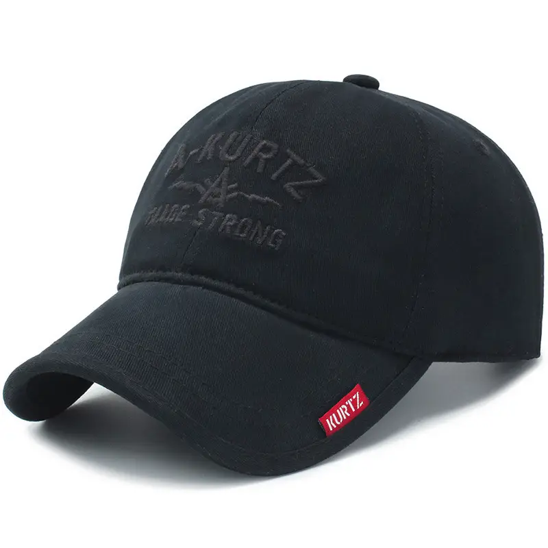 Black Korean Outdoor Cap with Adjustable Strap - Image 10