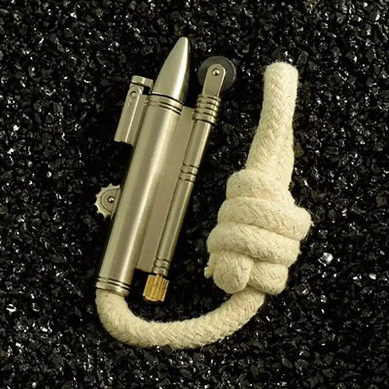 Retro Bullet Flame Velvet Rope Lighter Donkey Yoyo
