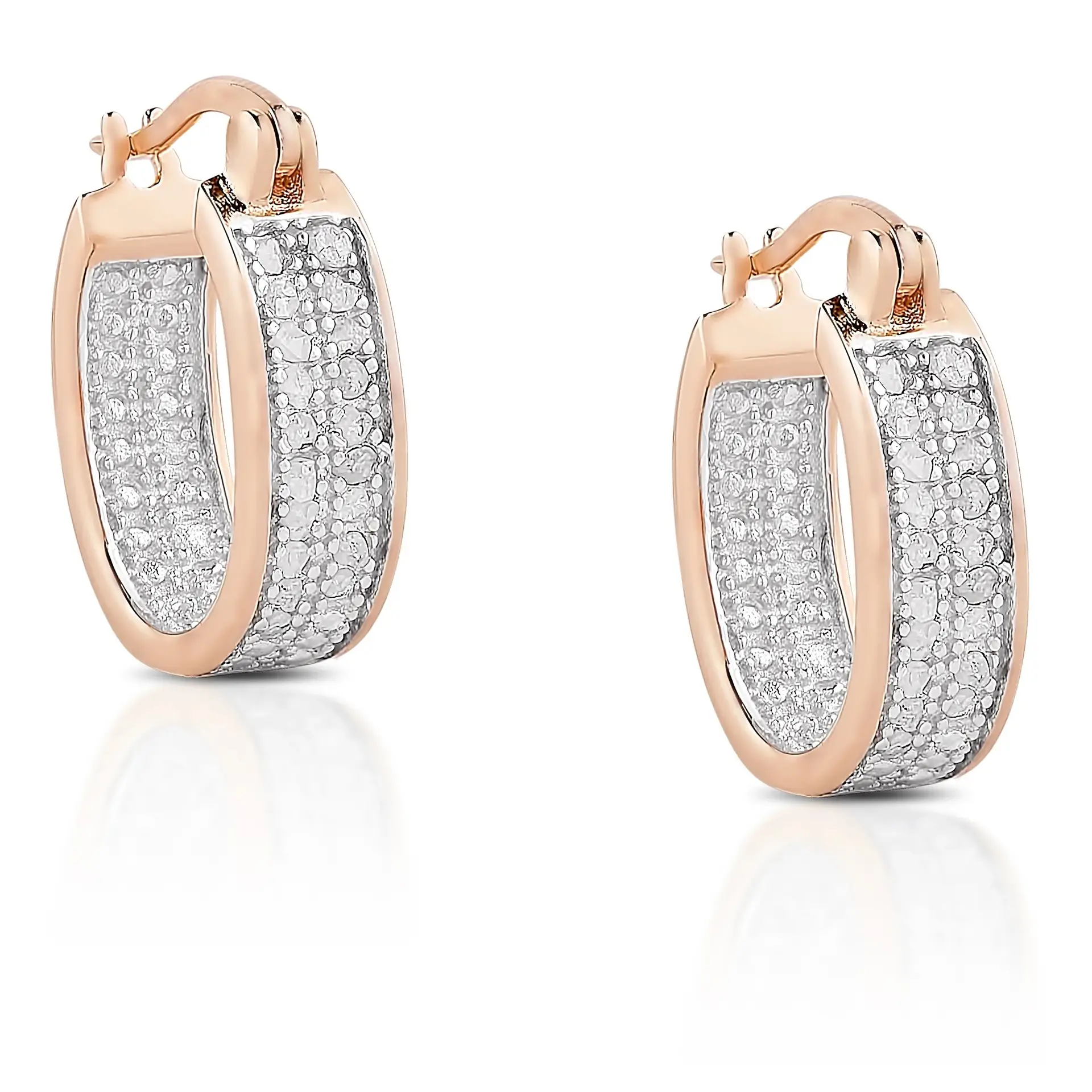 Double Color Sparkly Earrings Gold Plated European Fashion Party - Image 2