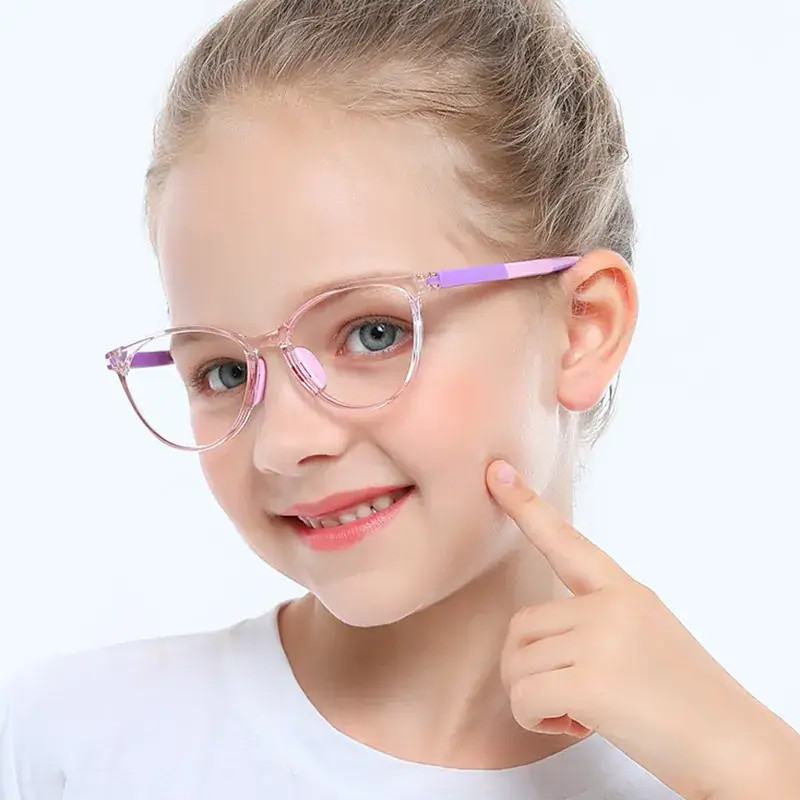 Kids Anti-Blue Light Glasses Flat Frame Non-Prescription - Image 9