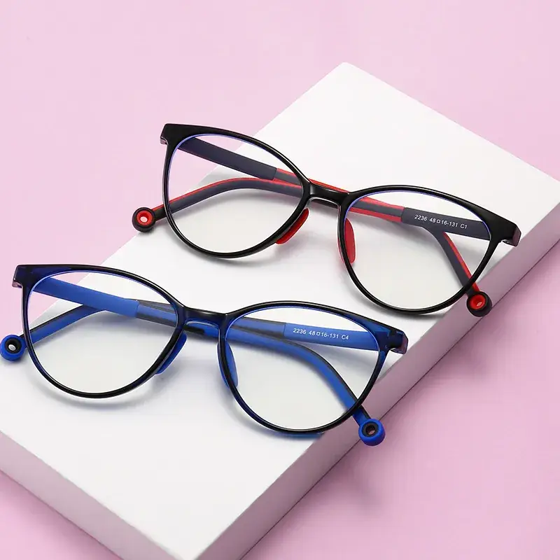 Kids Anti-Blue Light Glasses Flat Frame Non-Prescription - Image 11