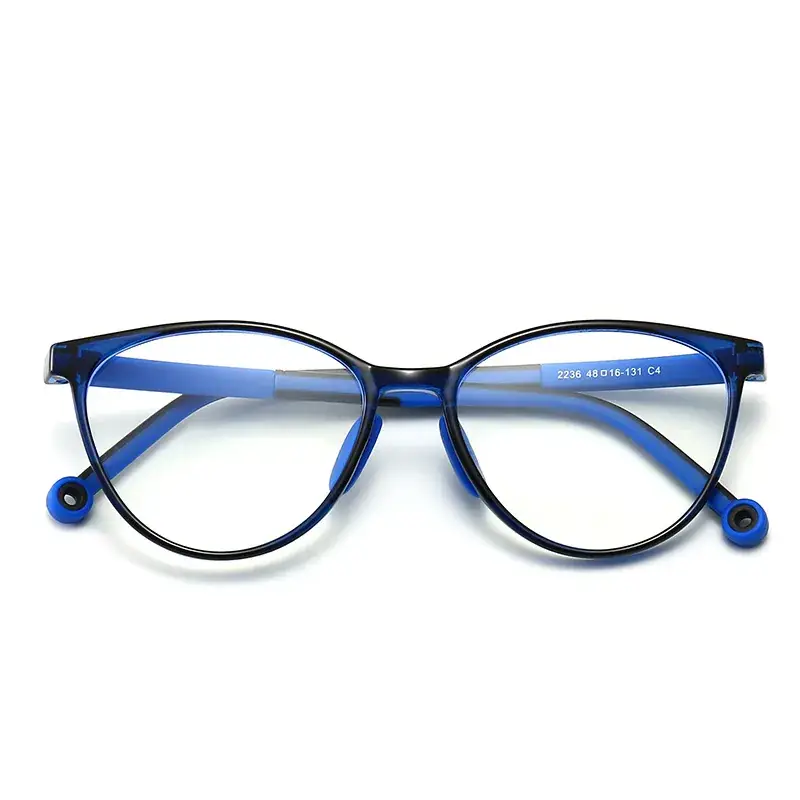 Kids Anti-Blue Light Glasses Flat Frame Non-Prescription - Image 2