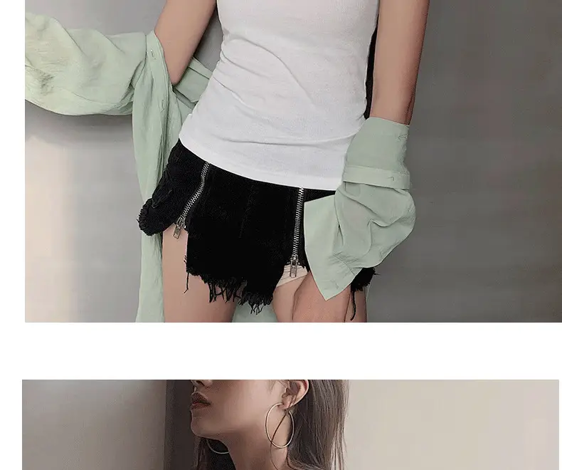 Women's Knitted Summer T-Shirt with Short Suspenders — feature 22