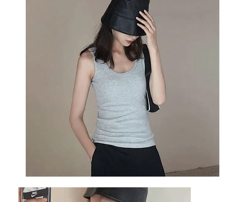 Women's Knitted Summer T-Shirt with Short Suspenders — feature 24
