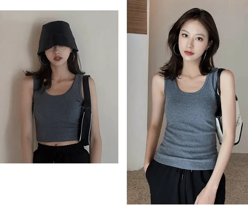 Women's Knitted Summer T-Shirt with Short Suspenders — feature 26