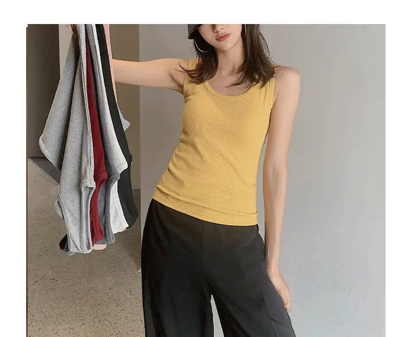 Women's Knitted Summer T-Shirt with Short Suspenders — feature 27