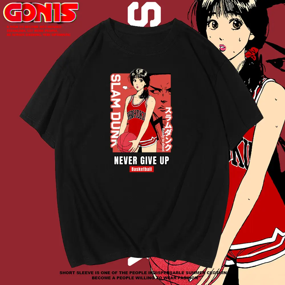 Men Women Summer Printed T-Shirt White Red