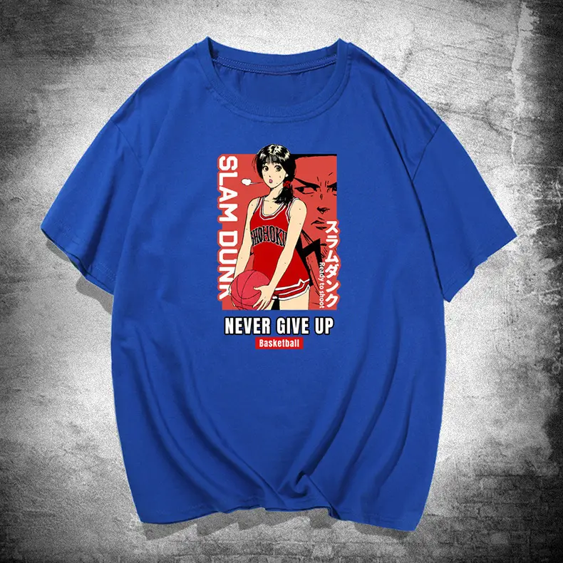 Men Women Summer Printed T-Shirt White Red
