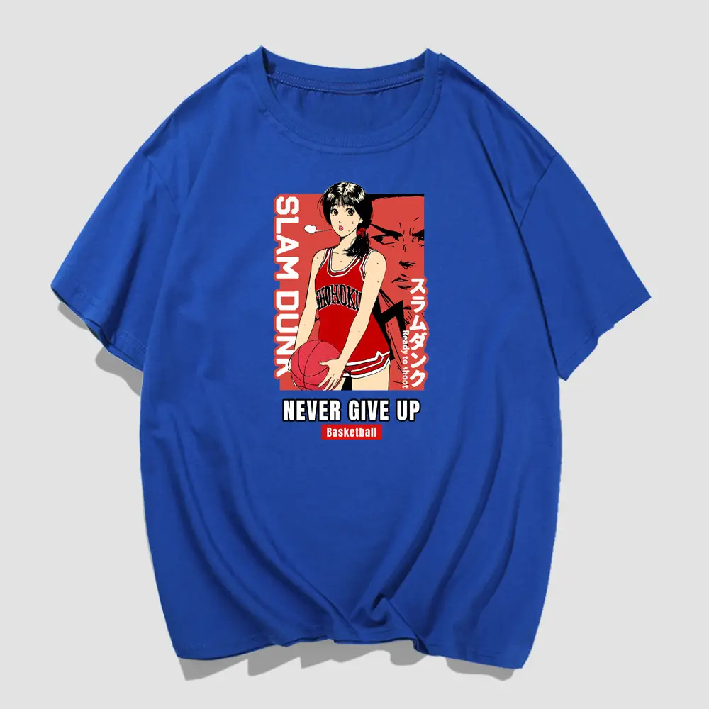 Men Women Summer Printed T-Shirt White Red