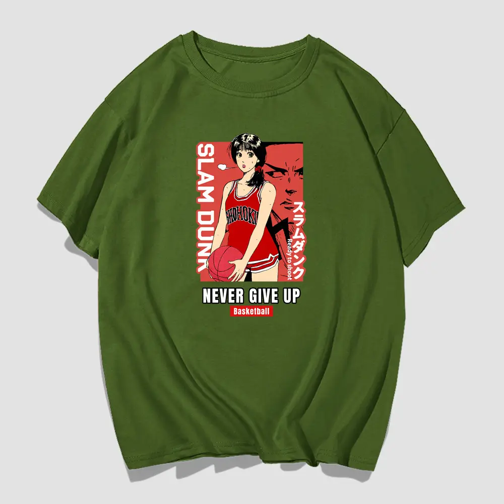 Men Women Summer Printed T-Shirt White Red