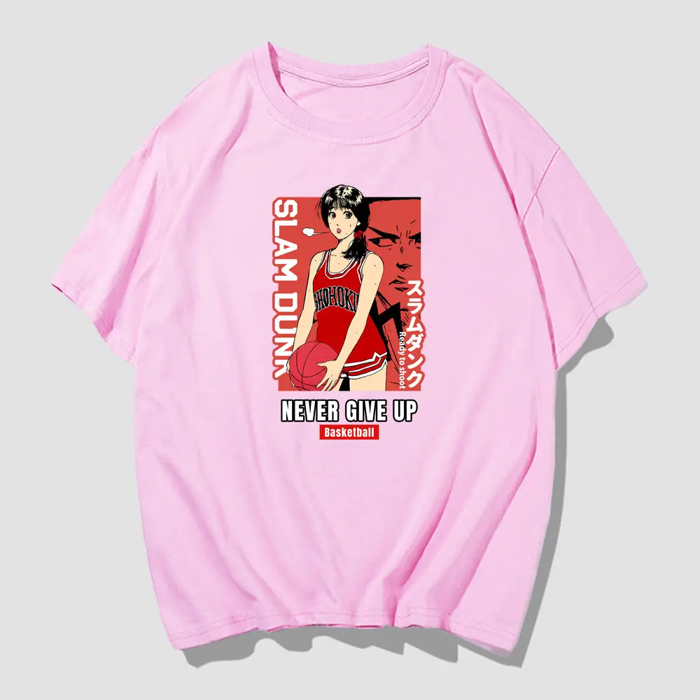 Men Women Summer Printed T-Shirt White Red