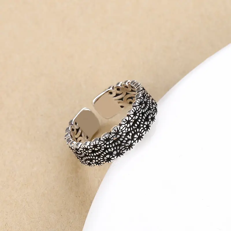 Thai Braided Silver Ring for Women Wholesale - Image 2