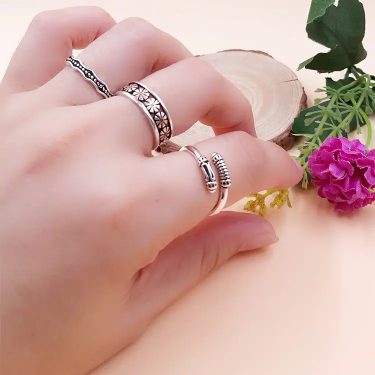 Thai Braided Silver Ring for Women Wholesale — feature 45