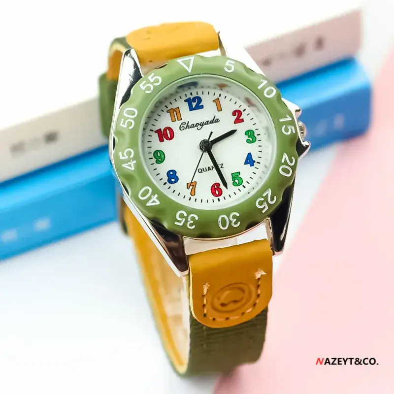 Cute Kids Canvas Belt Watch Pink Quartz - Image 2