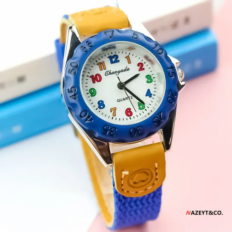 Cute Kids Canvas Belt Watch Pink Quartz - Image 3